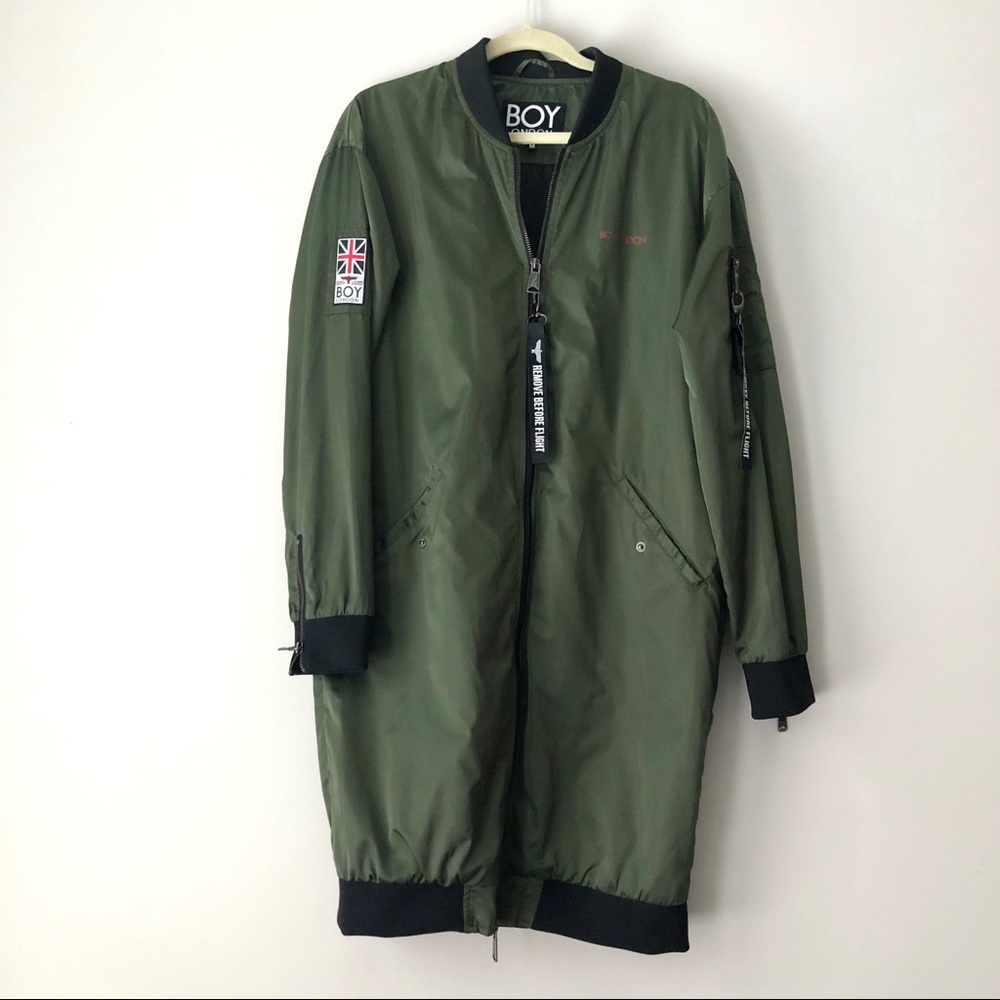 Boy London long-style bomber jacket